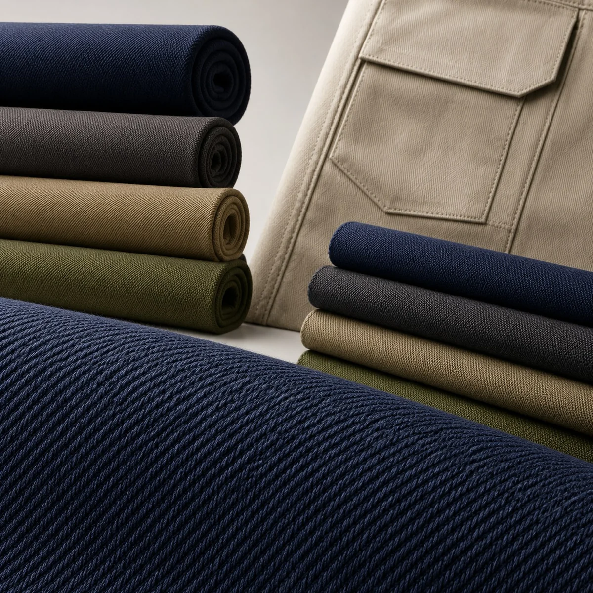 Sarga y gabardina para uniformes